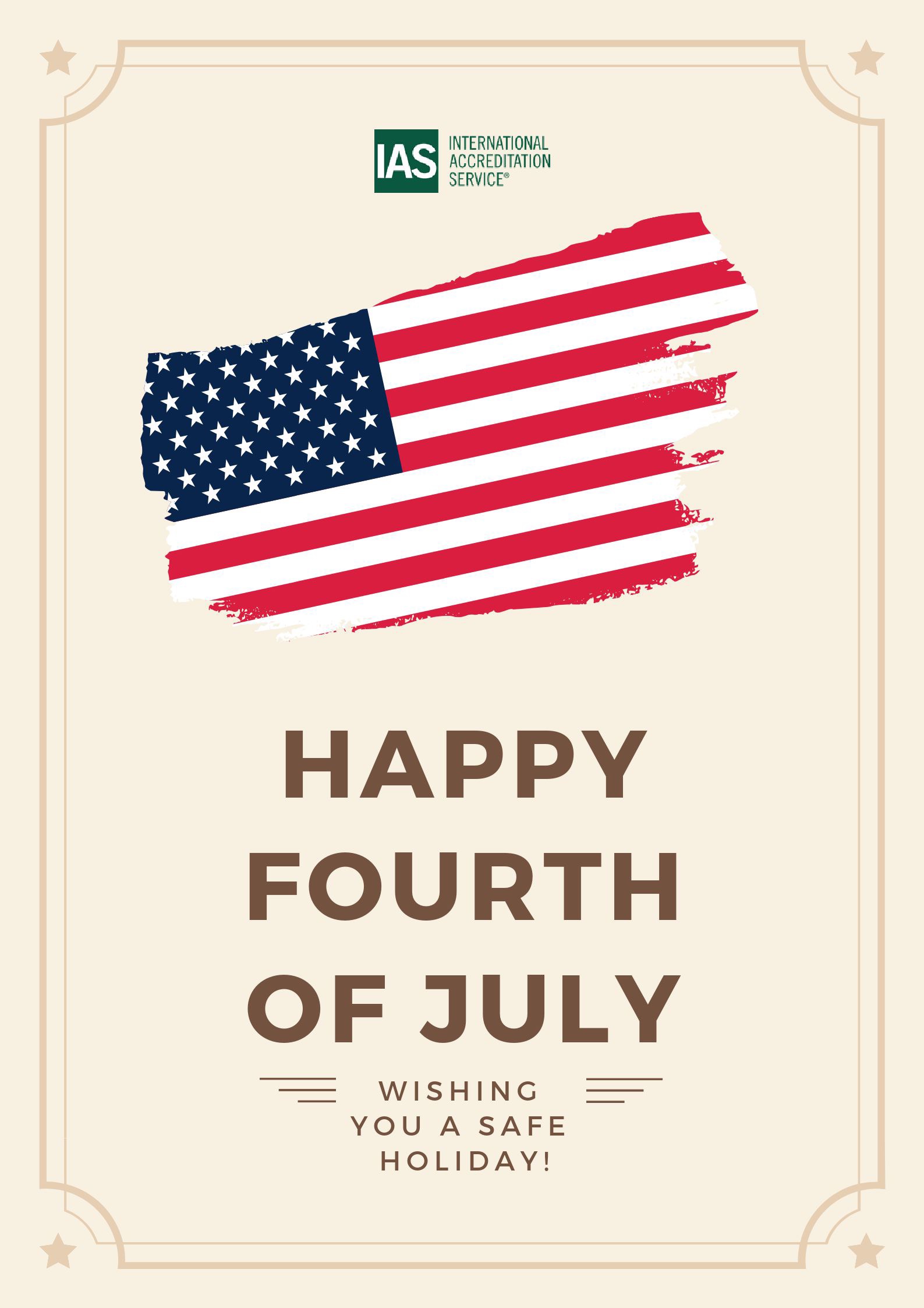 Fourth of July Holiday Wishes and Closure Notice International