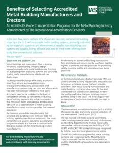 Benefits to Architects Flyer Cover